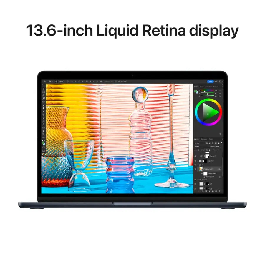 Apple - MacBook Air 13-inch Laptop - Apple M2 chip Built for Apple Intelligence - 16GB Memory - 256GB SSD - Midnight